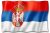 Serbian flag isolated on white